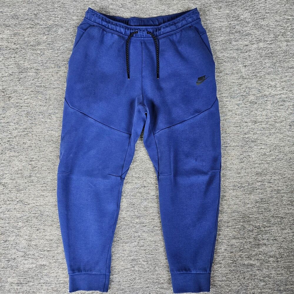 Nike Tech Fleece Jogger Sweat Pants Washed Royal Blue Men's Large CZ9918-455
